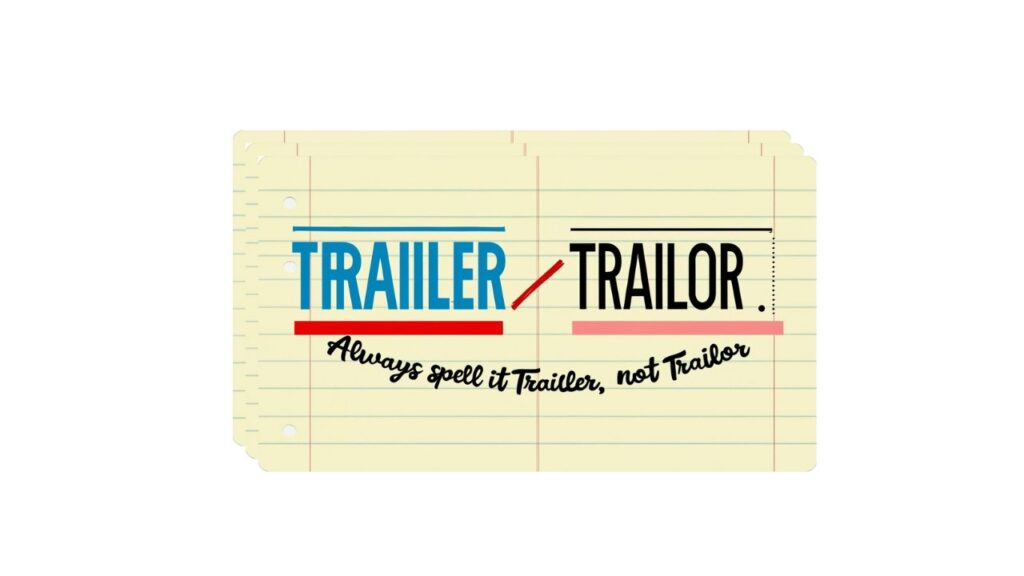 Trailer vs Trailor: Learn the Right Spelling Fast