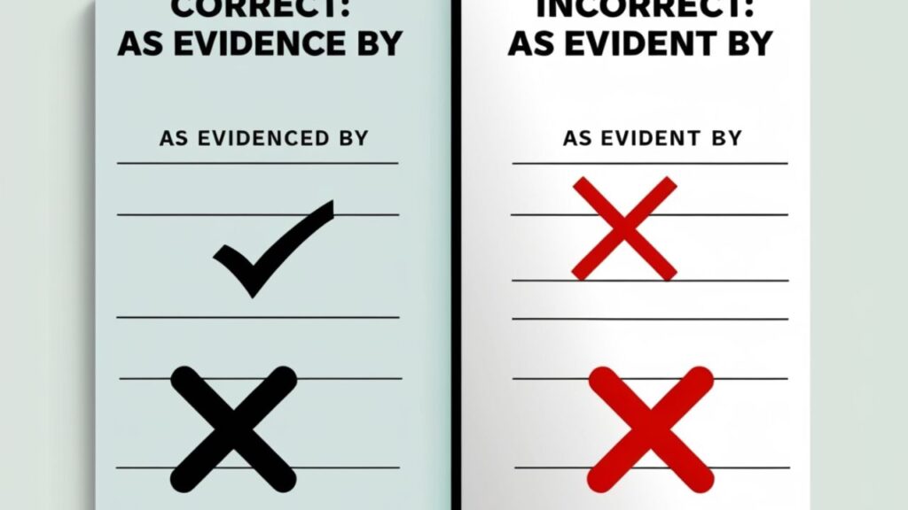 Why “As Evident By” Is Grammatically Incorrect