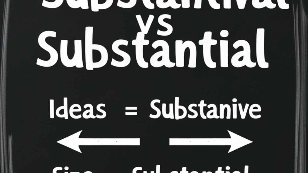 Substantive vs Substantial – Key Differences Explained