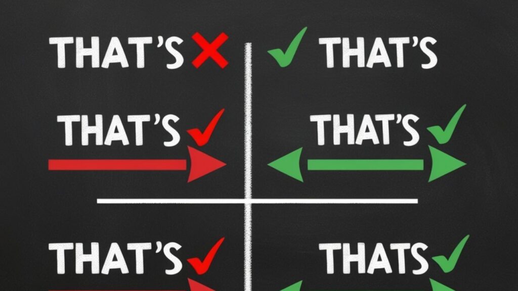 Infographic Section: When to Use “That’s” vs. “Thats”