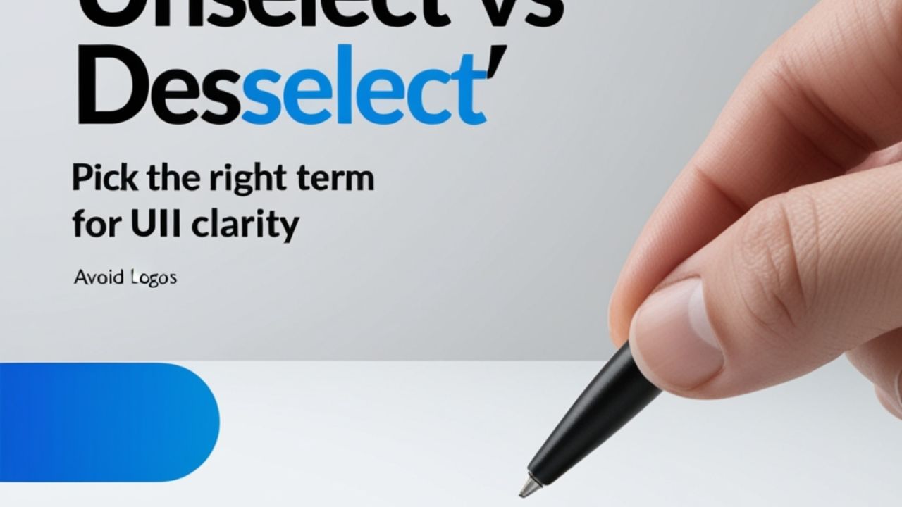 Unselect vs Deselect: Which Term Is Correct for UI?