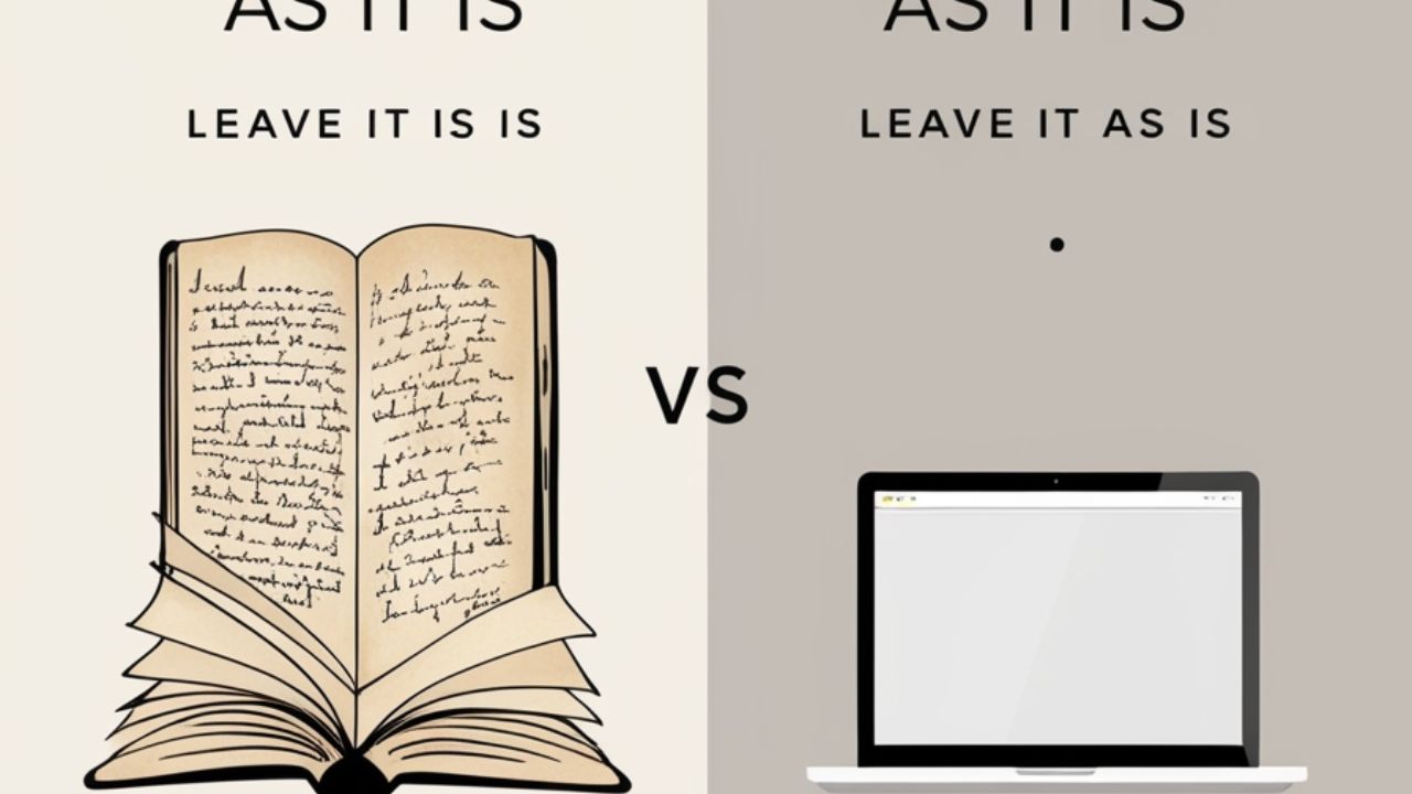 Leave It As It Is vs As Is: What’s the Real Difference?