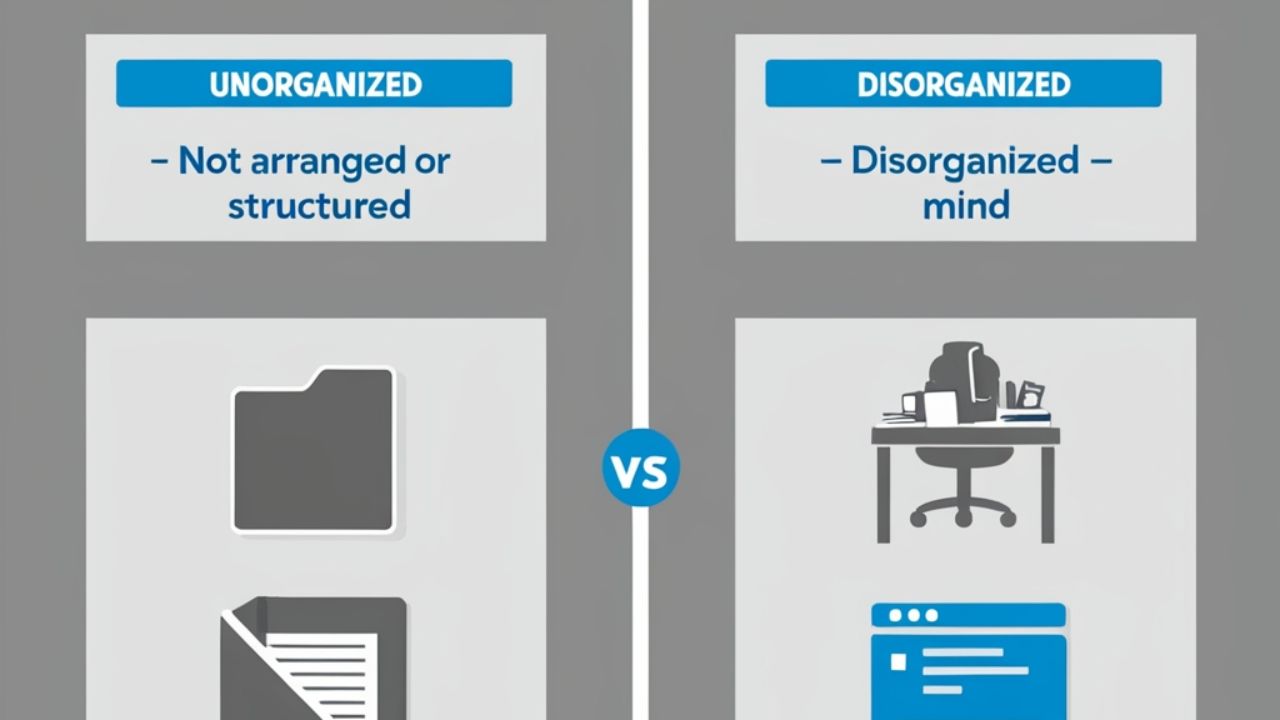 Unorganized vs Disorganized: Key Grammar Difference